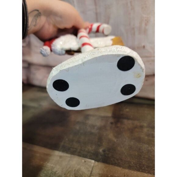 Merry Xmas santa hat candy cane snow glitter xmas figure decor - Picture 5 of 5